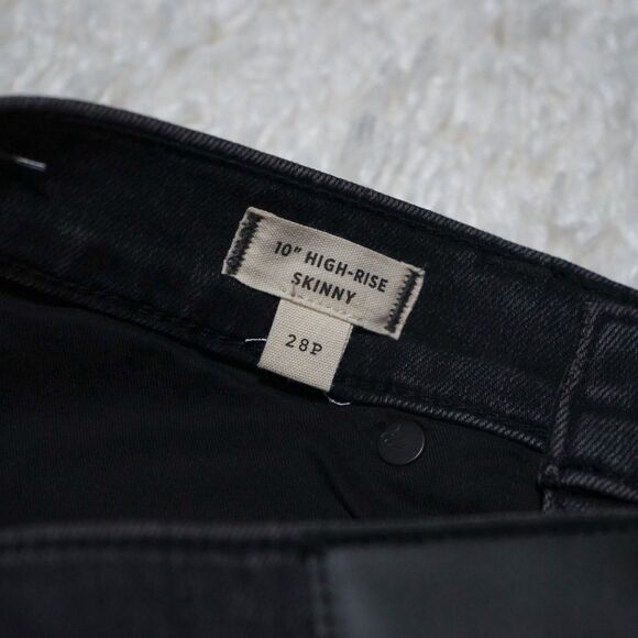 NEW! Madewell Petite 10" High-Rise Skinny Jeans in Berkeley Black Size 28P - Picture 8 of 11